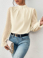 Langarm-Rollkragenbluse für Frauen - Elyra