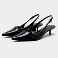 Damen Schuhe mit spitzem Absatz und Hardware-Riemen - Solène