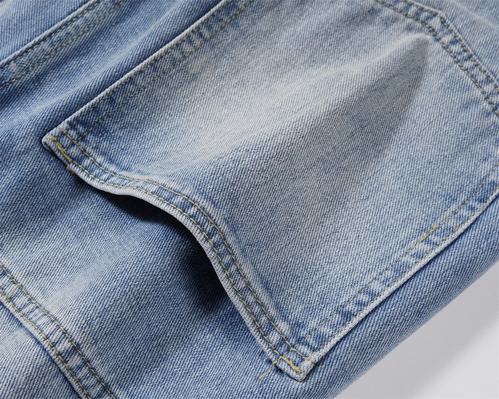 Gerade Utility-Cargo-Jeans für Männer - Falko