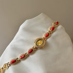 Damenschmuck Armbanduhr mit ovalem Detail - Alviera