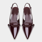Damen Schuhe mit spitzem Absatz und Hardware-Riemen - Solène