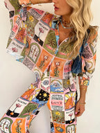 Melanie Bohemian Bedrucktes Set