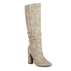 Hohe Damenstiefel mit klobigem Absatz - Torhild