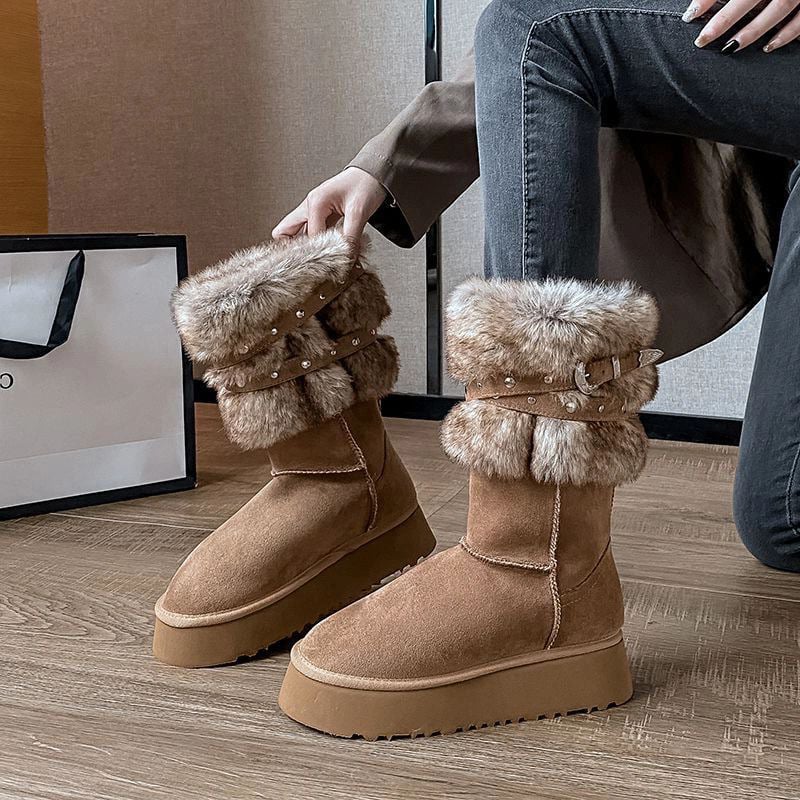 Damen-Winterstiefel mit Umschlingungseffekt - Senaira