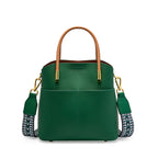 Damen-Eimertasche aus genarbtem Leder mit doppeltem Henkel - Emilia