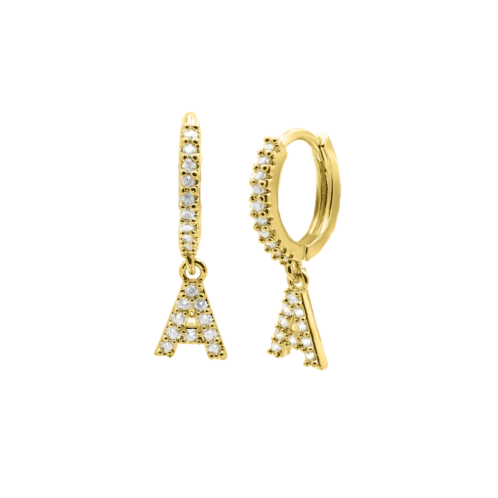 Shiny Letter Ohrringe 18K Vergoldet