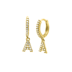 Shiny Letter Ohrringe 18K Vergoldet
