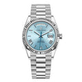 Klassische Analoguhr mit hochwertigem Metallarmband