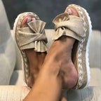 ALVA - Keilsandalen mit Schleifenknoten