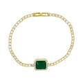 Tennis Emerald Armband 14K Vergoldet