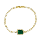 Tennis Emerald Armband 14K Vergoldet