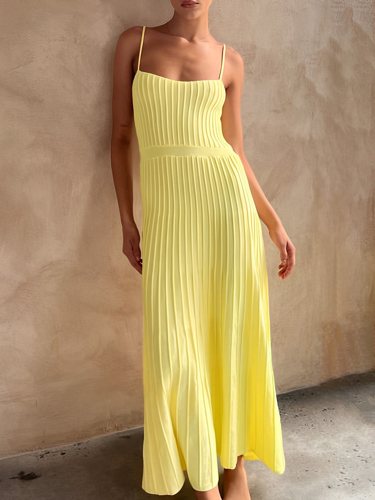 Addison - Midi-Sonnenkleid aus Rippe
