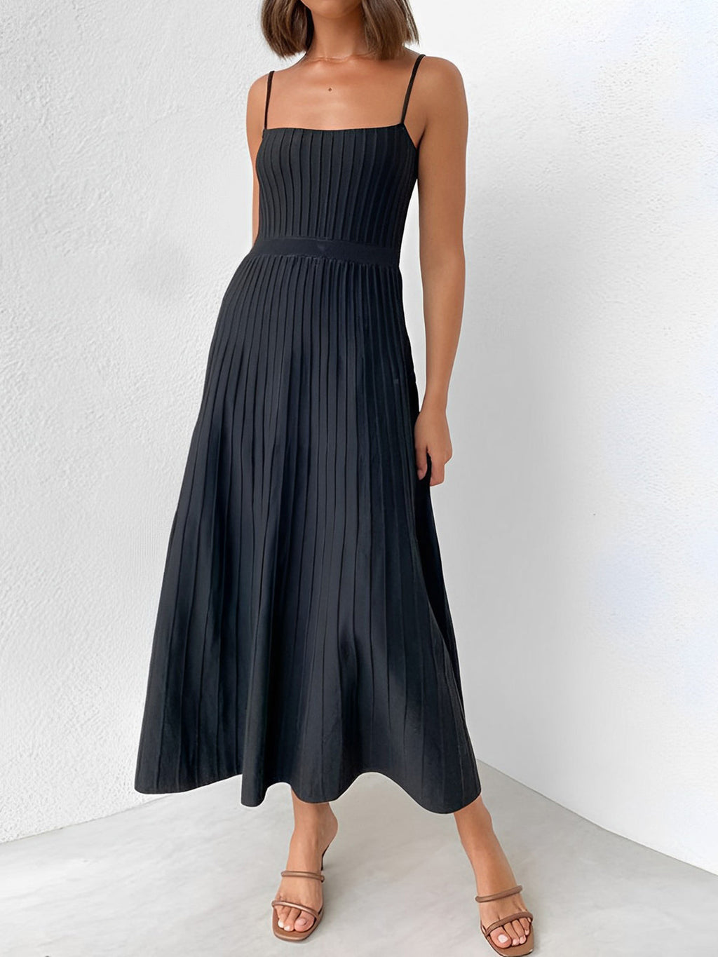 Addison - Midi-Sonnenkleid aus Rippe