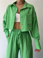 Vilma - Zweiteiliges Set aus Oberteil mit Reißverschluss und Hose mit Kordelzug