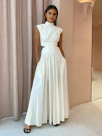 Daisy - Langes Kleid mit Rundhalsausschnitt