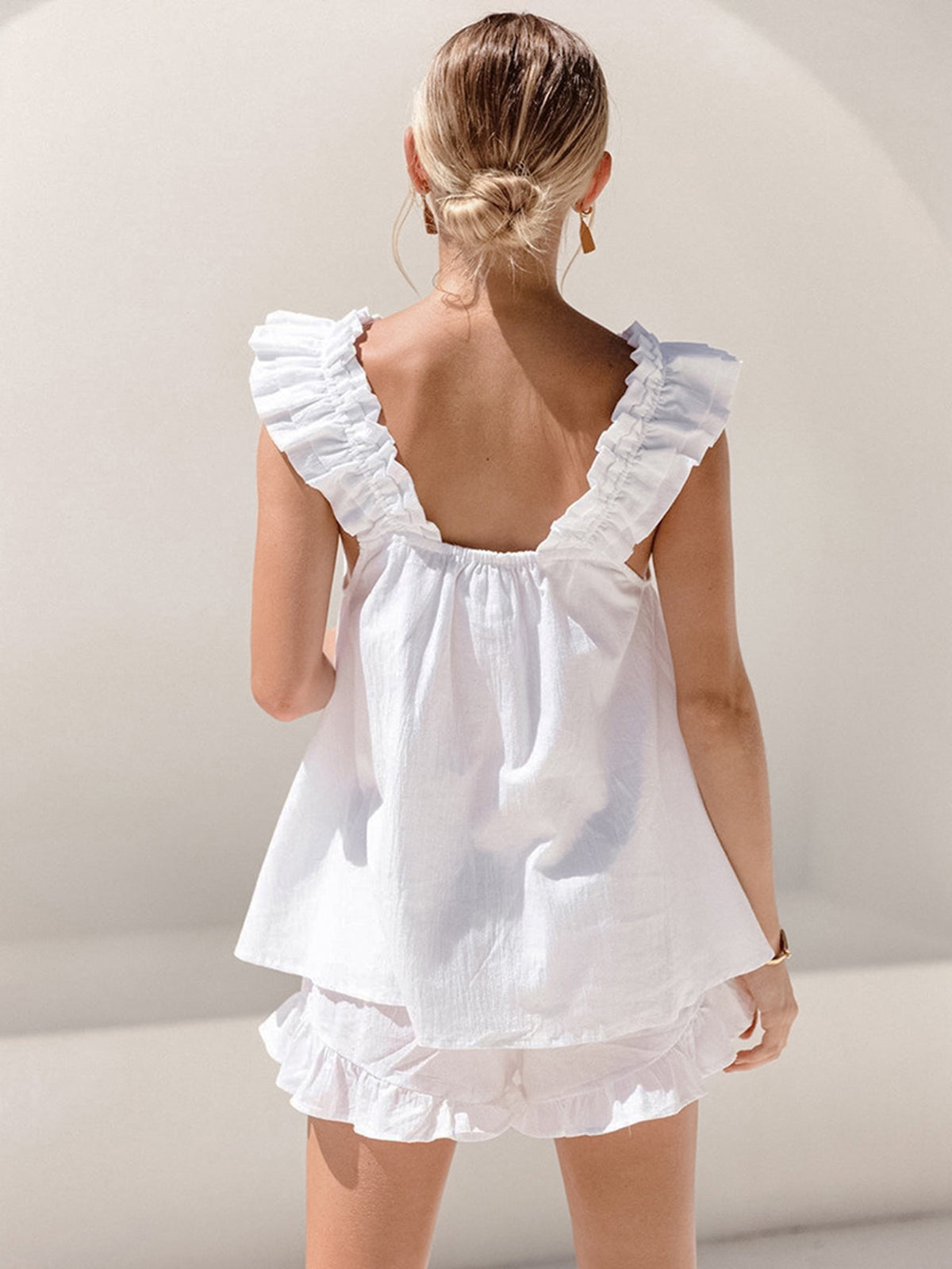 Micaela - Boho Ruffle Shorts Set