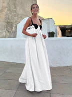 Bárbara - Langes Kleid mit BH-Träger und Spaghettiträgern