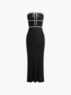 Ruby - Geknotetes Röhren-Midi-Pulloverkleid