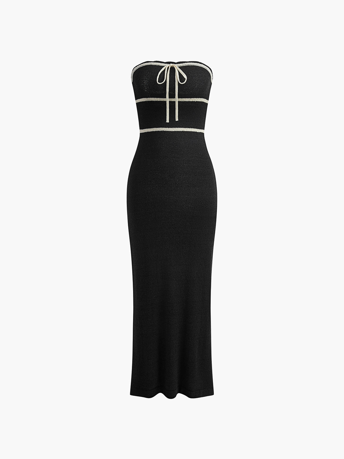 Ruby - Geknotetes Röhren-Midi-Pulloverkleid