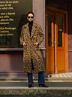 Lang geschnittener Leoparden-Trenchcoat für Damen im urbanen Stil - Svea