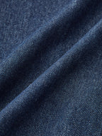 Alessia - Ärmelloses Denim-Kleid mit V-Ausschnitt und Knopfleiste
