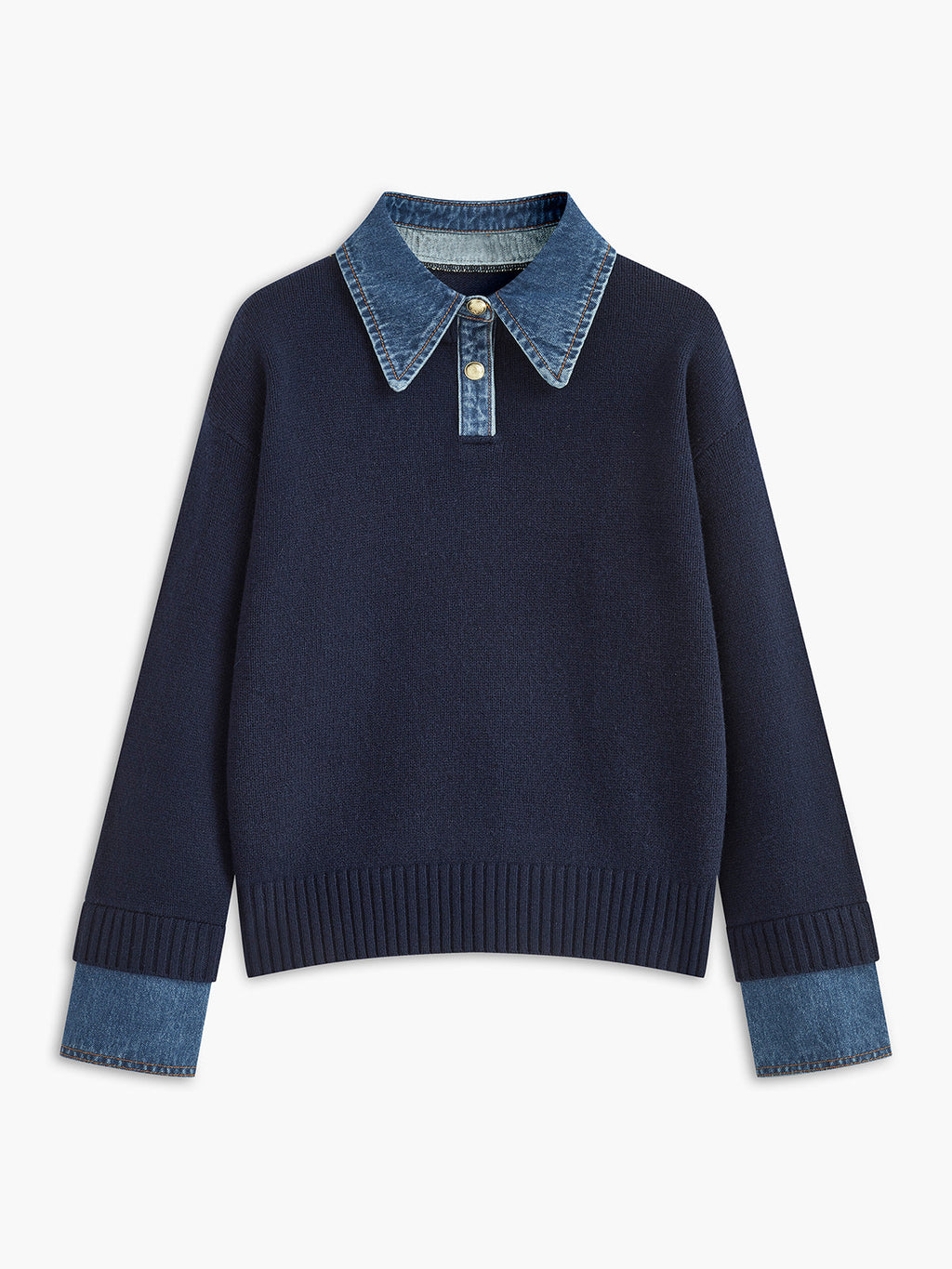 Damen-Pullover mit Hemdkragen - Alriksa