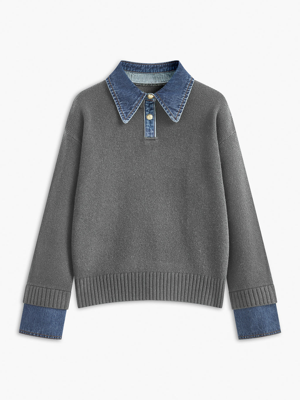 Damen-Pullover mit Hemdkragen - Alriksa