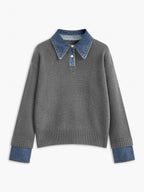 Damen-Pullover mit Hemdkragen - Alriksa