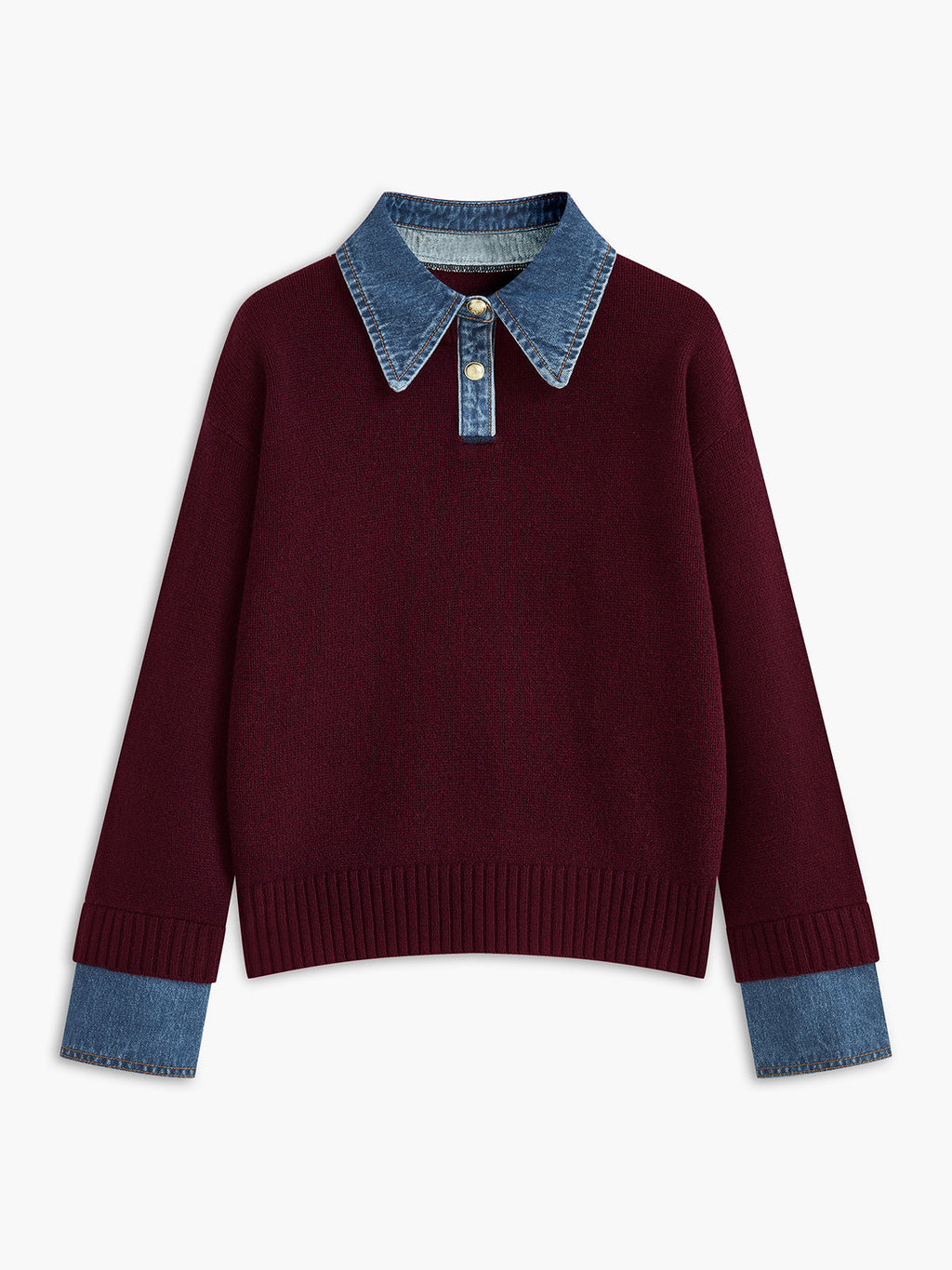 Damen-Pullover mit Hemdkragen - Alriksa