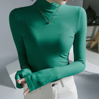 BRIELLA - Rollkragenpullover mit gekreuztem Kragen