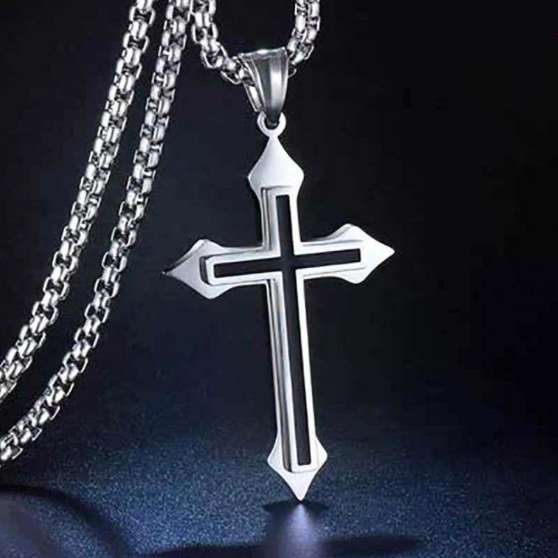 Vintage Kreuz-Anhänger Halskette