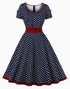 ADA  - Elegante vintage Polka Kleid für den Frühling/ Sommer