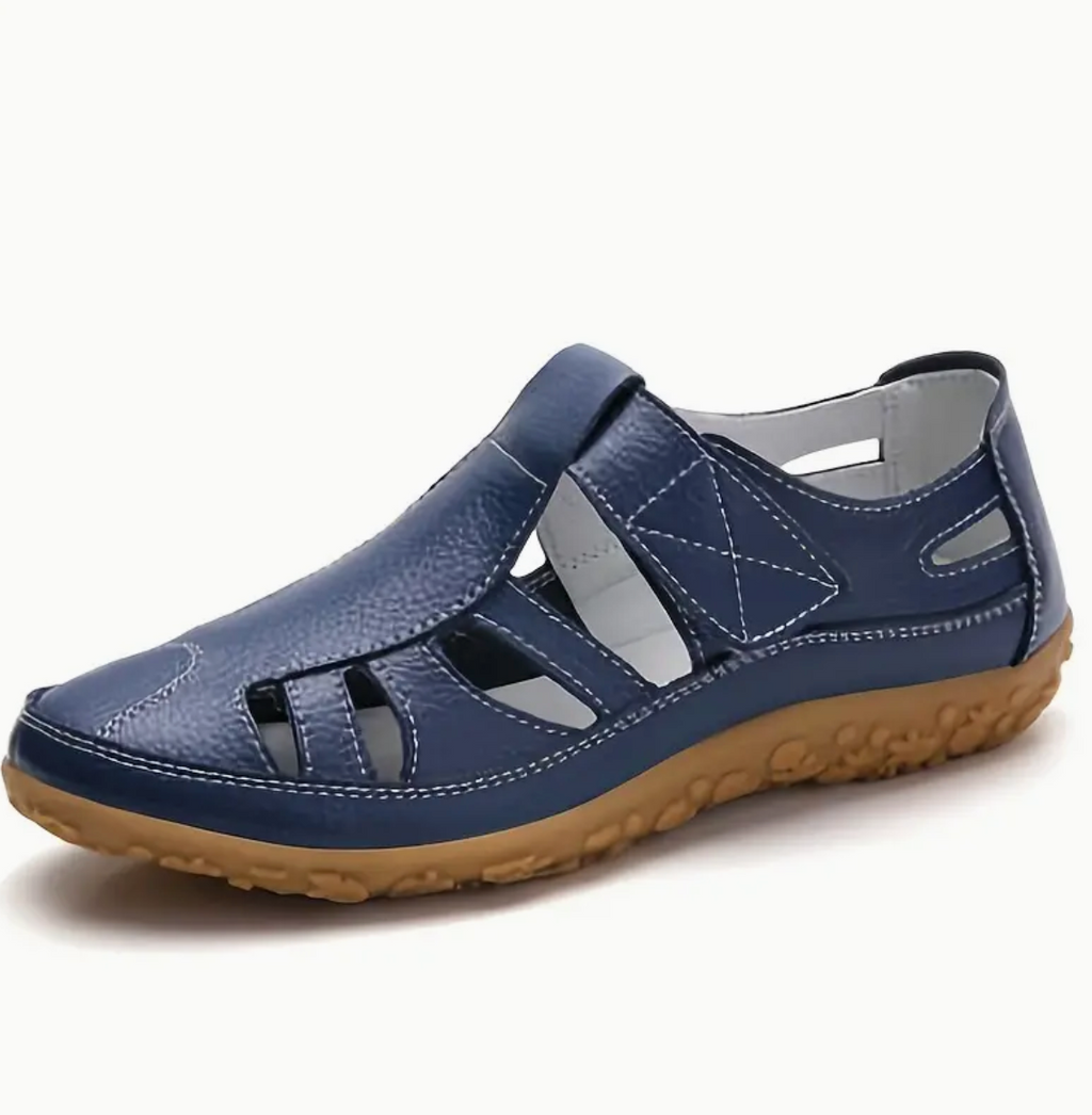 Eva - Die flachen, geschlossenen Retro-Sandalen