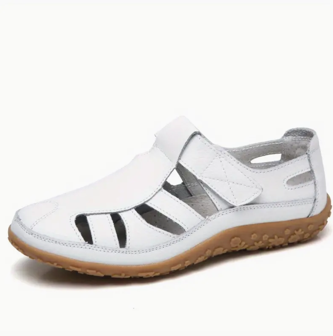 Eva - Die flachen, geschlossenen Retro-Sandalen
