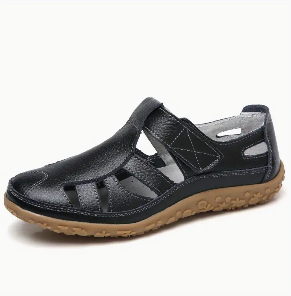 Eva - Die flachen, geschlossenen Retro-Sandalen