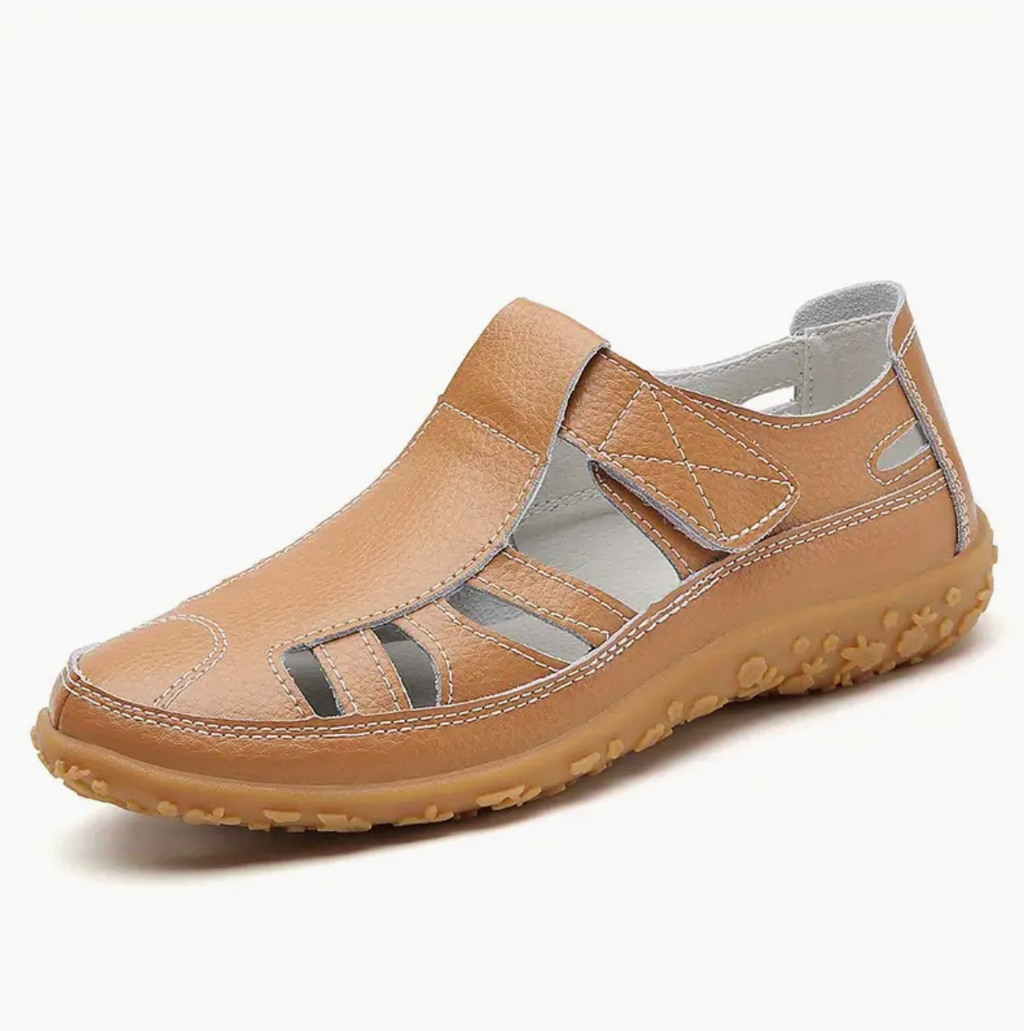 Eva - Die flachen, geschlossenen Retro-Sandalen