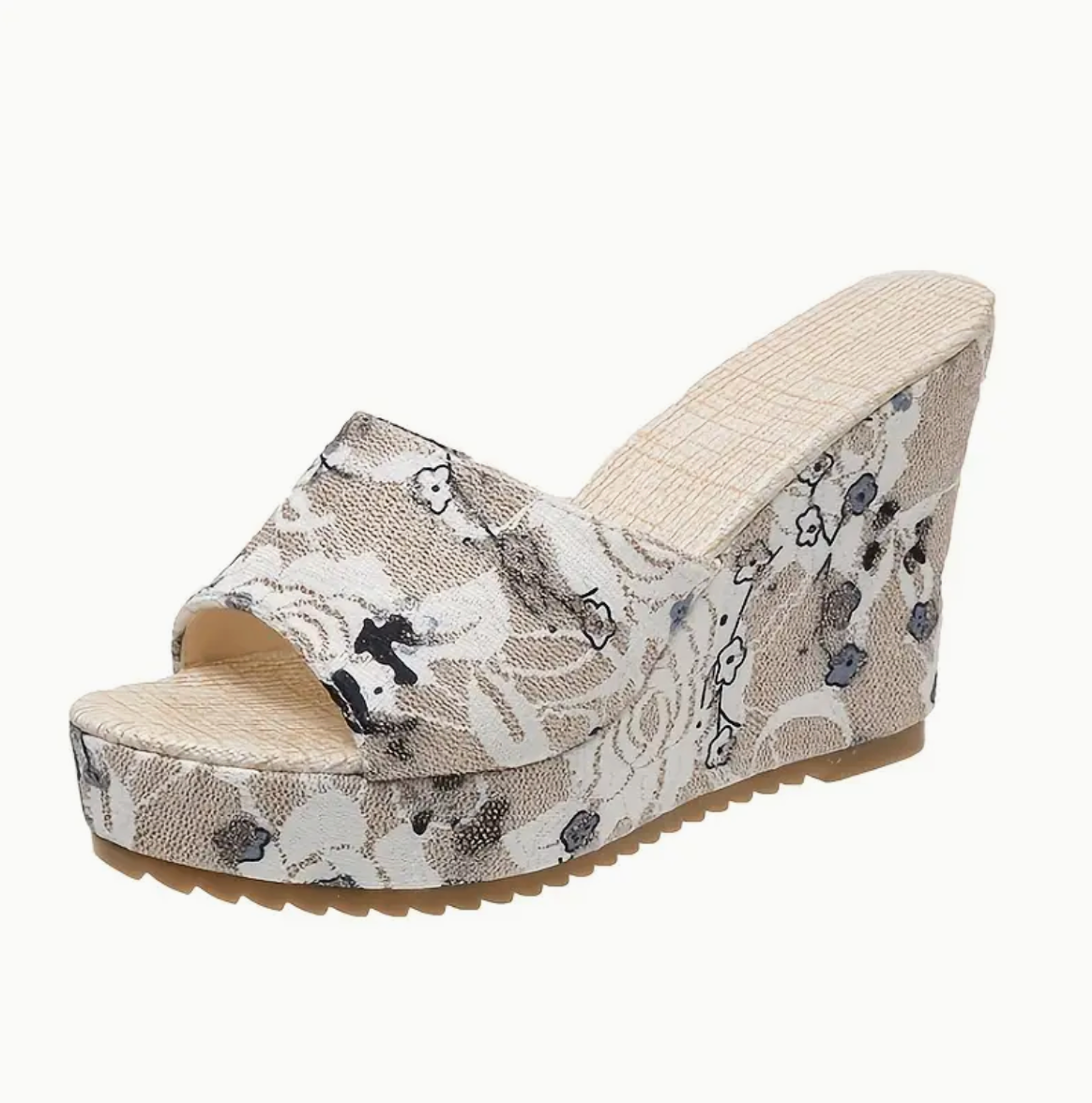 Julia - Die Keilabsatzsandalen mit Blumenmuster