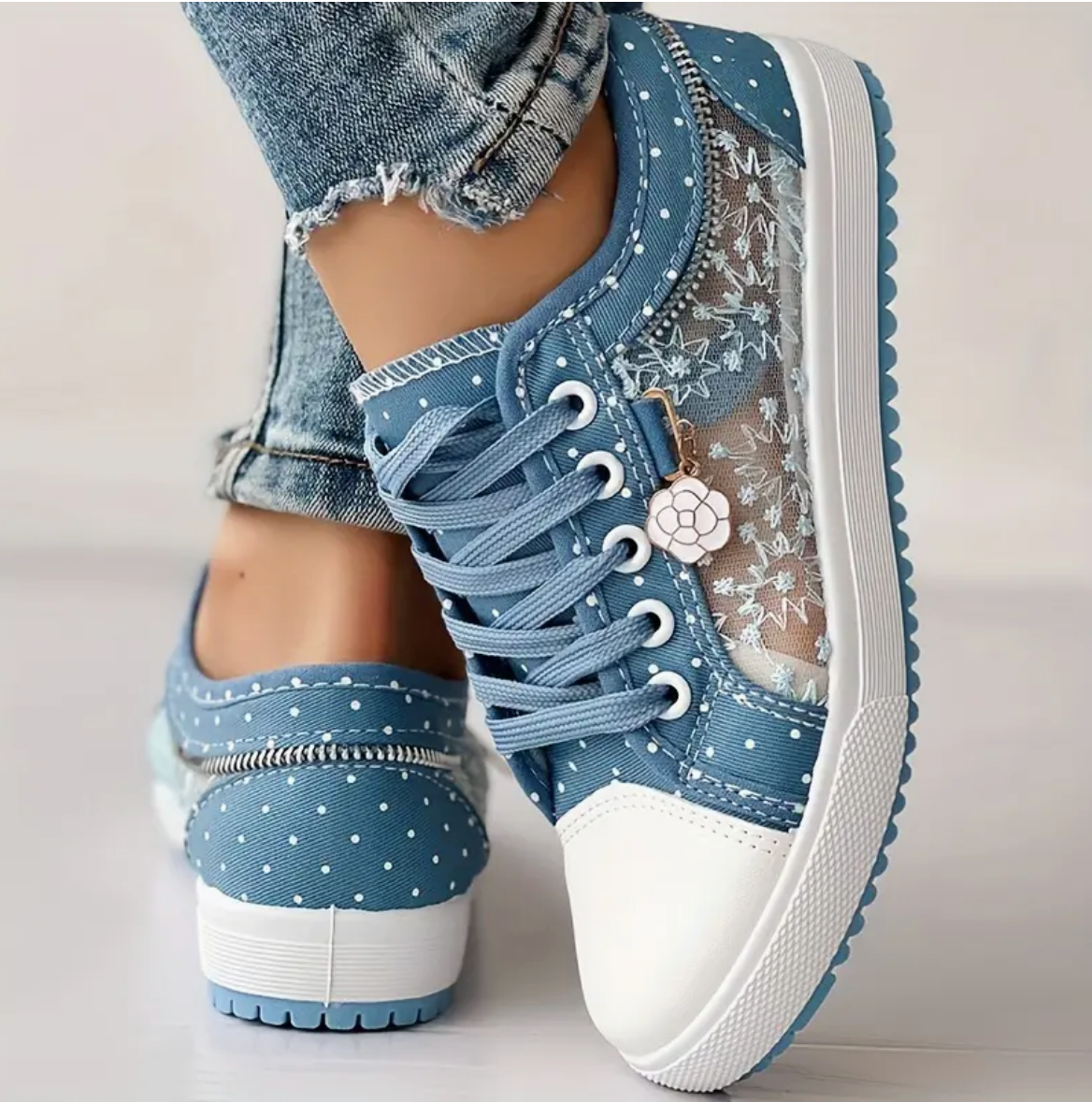 Emma - Die flachen Mesh-Turnschuhe für Frauen