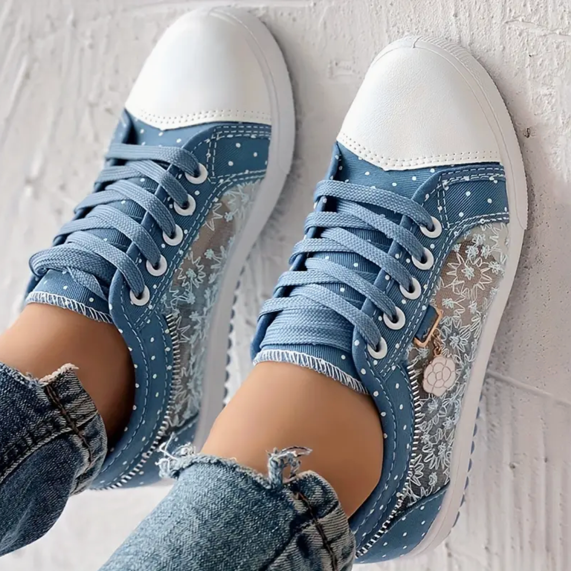 Emma - Die flachen Mesh-Turnschuhe für Frauen