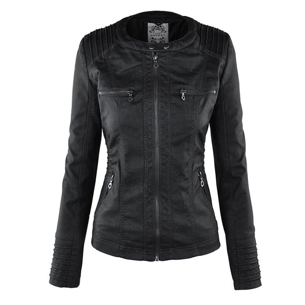 Lederjacke Damen robuste Eleganz mit Hochwertigem Leder für Stilbewusste Frauen und urbanem Look - Monika