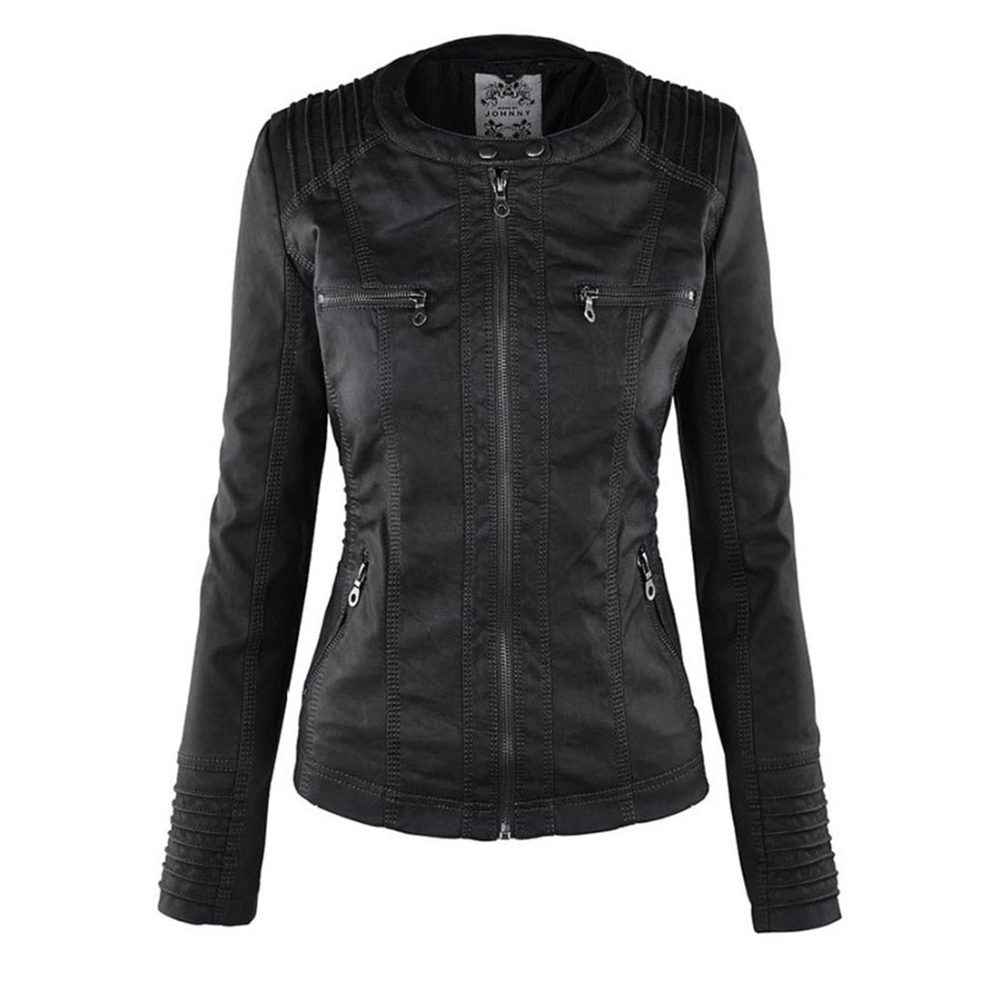 Lederjacke Damen robuste Eleganz mit Hochwertigem Leder für Stilbewusste Frauen und urbanem Look - Monika