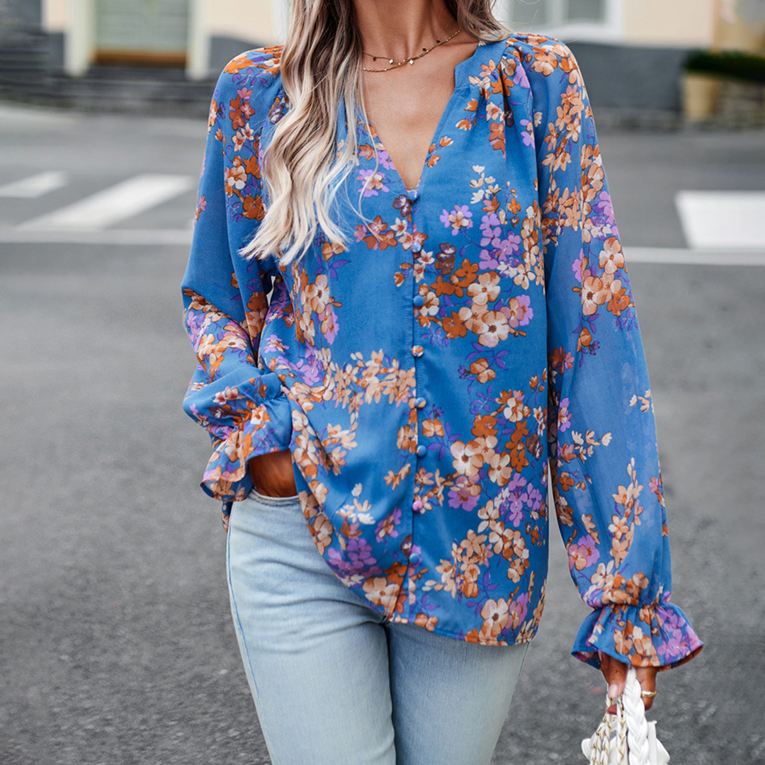 TAMRA - Langärmelige Bluse mit Blumen