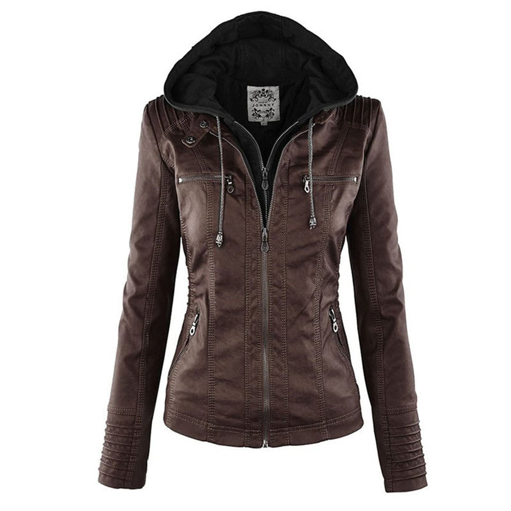 Jacke aus veganem Kunstleder