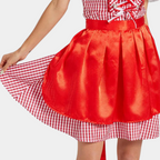 Dirndl Damen Kurz Kariert Rot Klassisch - Irmgard