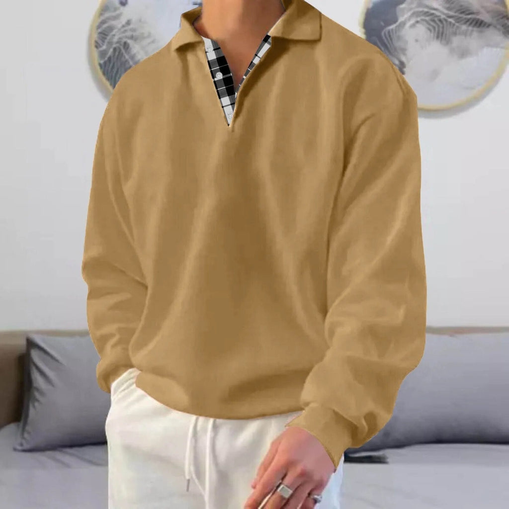 CYRUS - Langarmpullover mit V-Ausschnitt