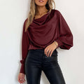 MARA - Elegante Bluse in Weinrot