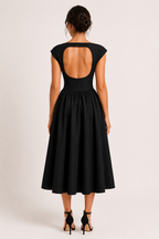Elegantes Midi-Cocktailkleid mit weitem Rock – Alisa