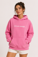 Damen-Sweatshirt mit Kapuze, Kängurutasche und Aufdruck auf der Vorderseite – Irmgard