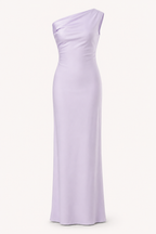 Langes, drapiertes Ein-Schulter-Kleid für Damen – Guita