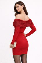 Elegantes Damenkleid mit Bardot-Ausschnitt - Kaelith